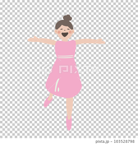 腕を広げて喜んでいる女性 腕を広げて喜んでいる女性 103528798