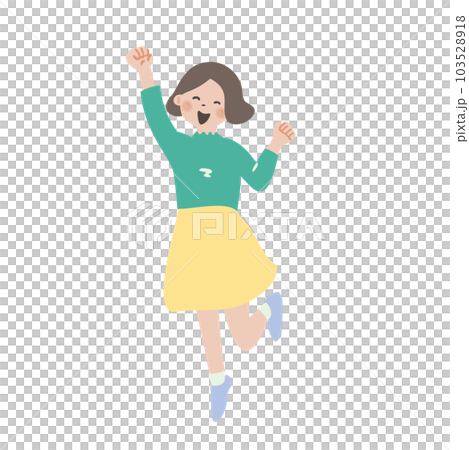 A woman happy with a guts pose A woman happy with a guts pose 103528918