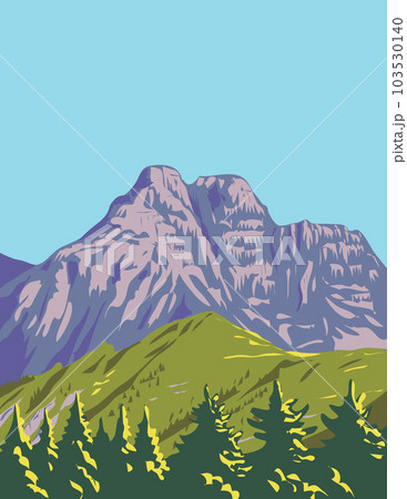 Dolomiti Bellunesi National Park in Belluno Veneto Italy WPA Art Deco Poster 103530140