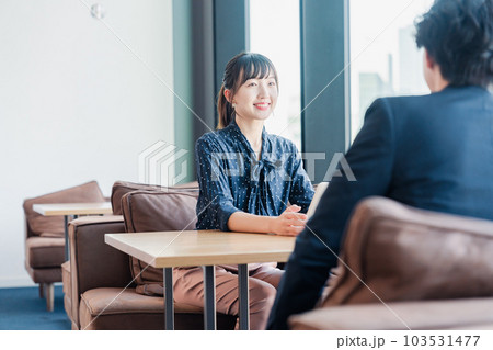 上司と1on1ミーティングをするビジネスウーマン 上司と1on1ミーティングをするビジネスウーマン 103531477