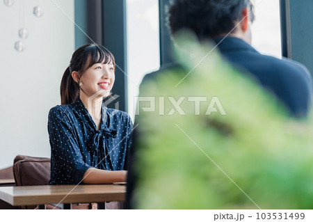上司と1on1ミーティングをするビジネスウーマン 103531499