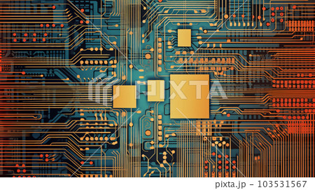 電子の迷路：半導体集積回路図 103531567