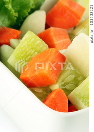 Salad vegetables on a bowl 103532223