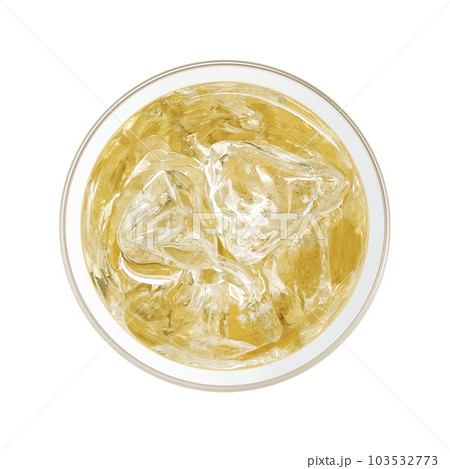 グラスに入ったジャスミン茶のイラスト リアル 103532773