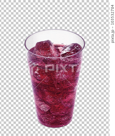 グラス ぶどうソーダ イラスト リアル 103532784