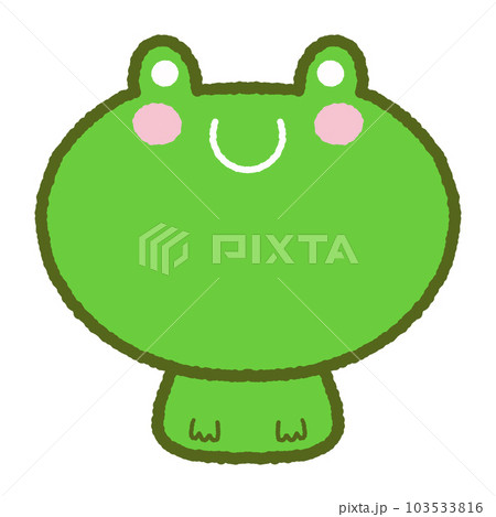 Cute green frog character 103533816