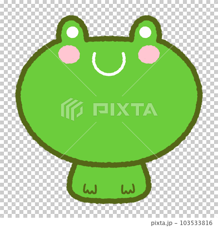 Cute green frog character 103533816