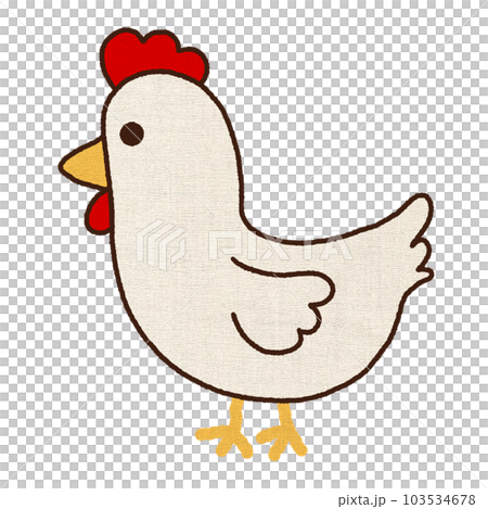 Cute white chicken character Cute white chicken character 103534678