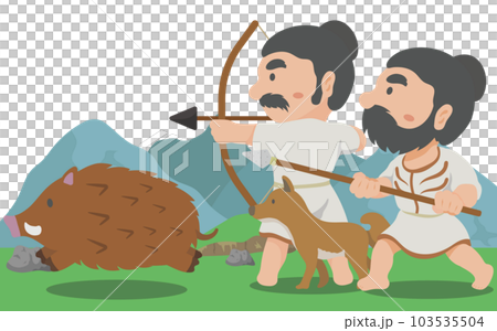 Jomon people hunting 103535504