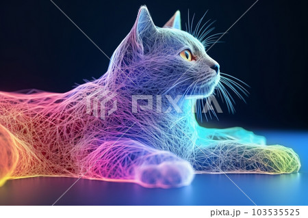 猫のイラスト,Generative AI AI画像 103535525
