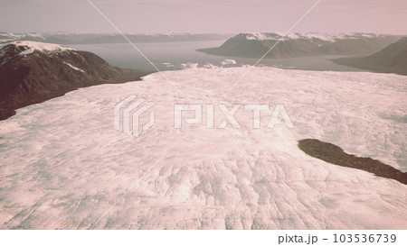 aerial view of big glacier 103536739