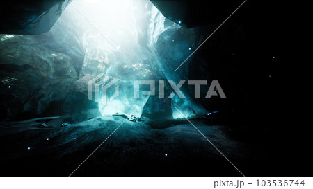 The polar arctic Northern ice cave in Norway 103536744