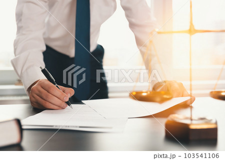 Attorney working at the office 103541106
