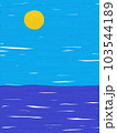 Painting of sky, sea and sun 103544189