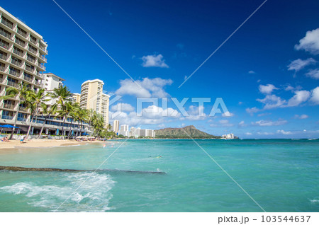 ハワイの風景【ワイキキビーチ】 103544637