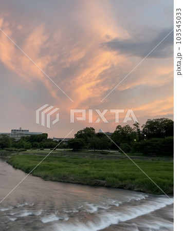 夕景の鴨川 103545033