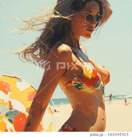 ビキニの女性 AI画像 ビキニの女性 AI画像 103545425