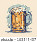 今にも飲みたいジョッキビール　AI画像 103545437