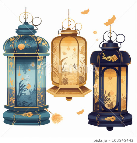 八月のお盆と提灯 AI画像 八月のお盆と提灯 AI画像 103545442