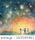 幻想的な花火　AI画像 103545461