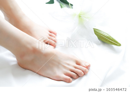 女性の両足　フットケア 103546472