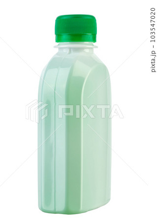 Detergent in a plastic bottle without an inscription, isolated on a white background. Detergent in a plastic bottle without an inscription, isolated on a white background. 103547020