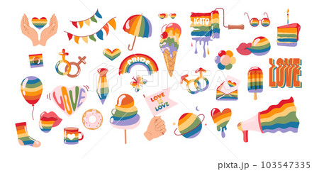 Set of LGBTQ community symbols 103547335
