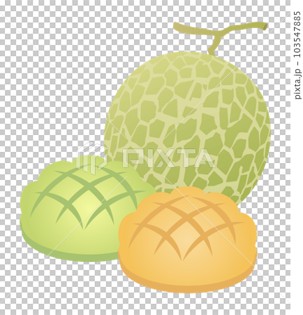 甜瓜和甜瓜麵包 103547885