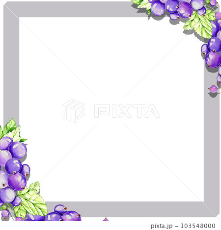 juicy black currant, jam. watercolor illustration of the berry collection. for design and postcards, invitations, posters, menus. 103548000