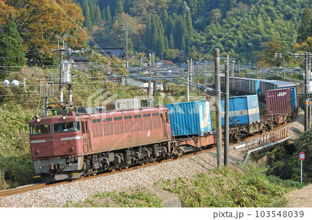 北陸本線　石動ー倶利伽羅　JR貨物　EF81-31（富山） 103548039