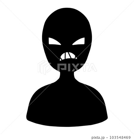 angry silhouette face