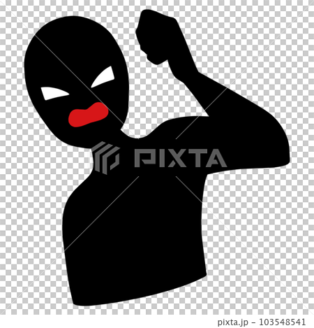 Illustration material of a silhouette of a villain image 103548541