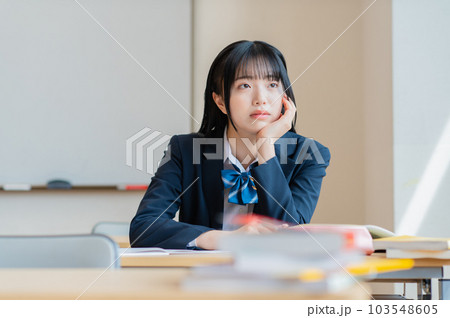塾で勉強する女子高生 塾で勉強する女子高生 103548605