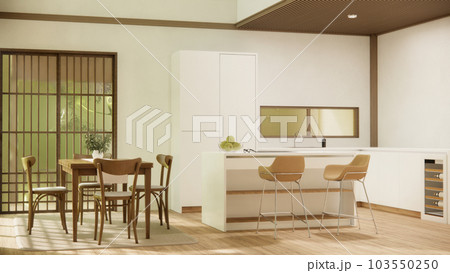 Kitchen room japanese style. 103550250