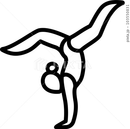 Gymnastics girl doodle icon Gymnastics girl doodle icon 103550831