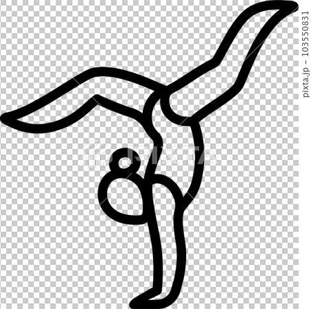 Gymnastics girl doodle icon Gymnastics girl doodle icon 103550831