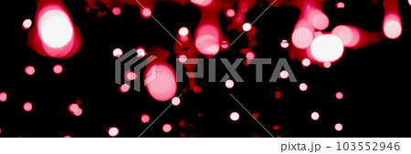 Blurry garland lights on a dark background. Festive Christmas and New Year background. Soft focus. Image toned in color of the year 2023 viva magenta 103552946