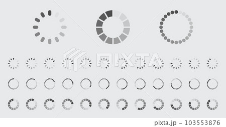 Circular Loading Buffering Icons Vector Set Circular Loading Buffering Icons Vector Set 103553876