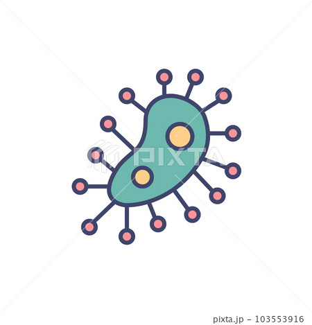 Microbe related vector icon. 103553916