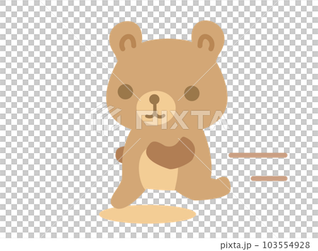 可用於奔跑圖像的奔跑熊插畫 103554928