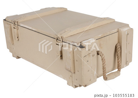 Army ammunition yellow crate. Army ammunition yellow crate. 103555183