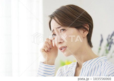 目が痒い女性 目が痒い女性 103556060