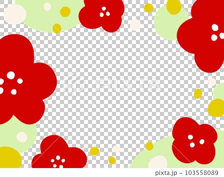 和モダンでかわいい大きな花の背景フレーム 103558089