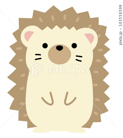 かわいいハリネズミの全身イラスト 103558399