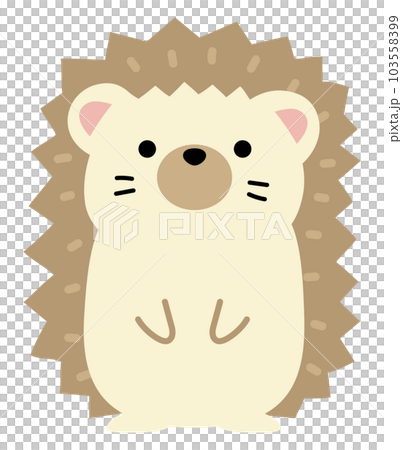 かわいいハリネズミの全身イラスト 103558399