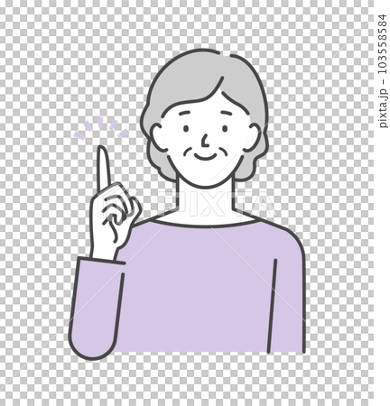 アイデアがひらめくシニア女性 103558584