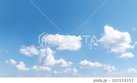 雲のある空の背景イメージ精緻CG画