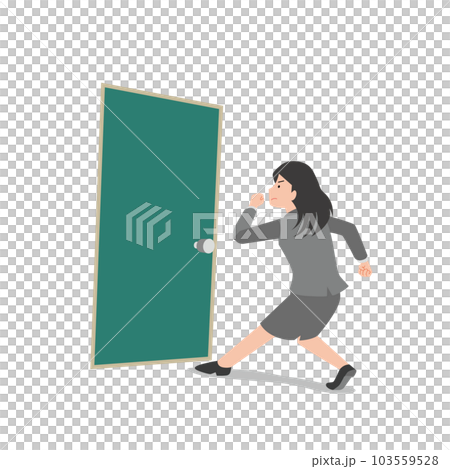 ドアの前に立つ女性 103559528