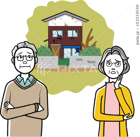 空き家問題に悩む高齢夫婦 103559549