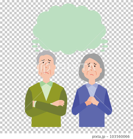 考慮焦慮的老年男女 103560066